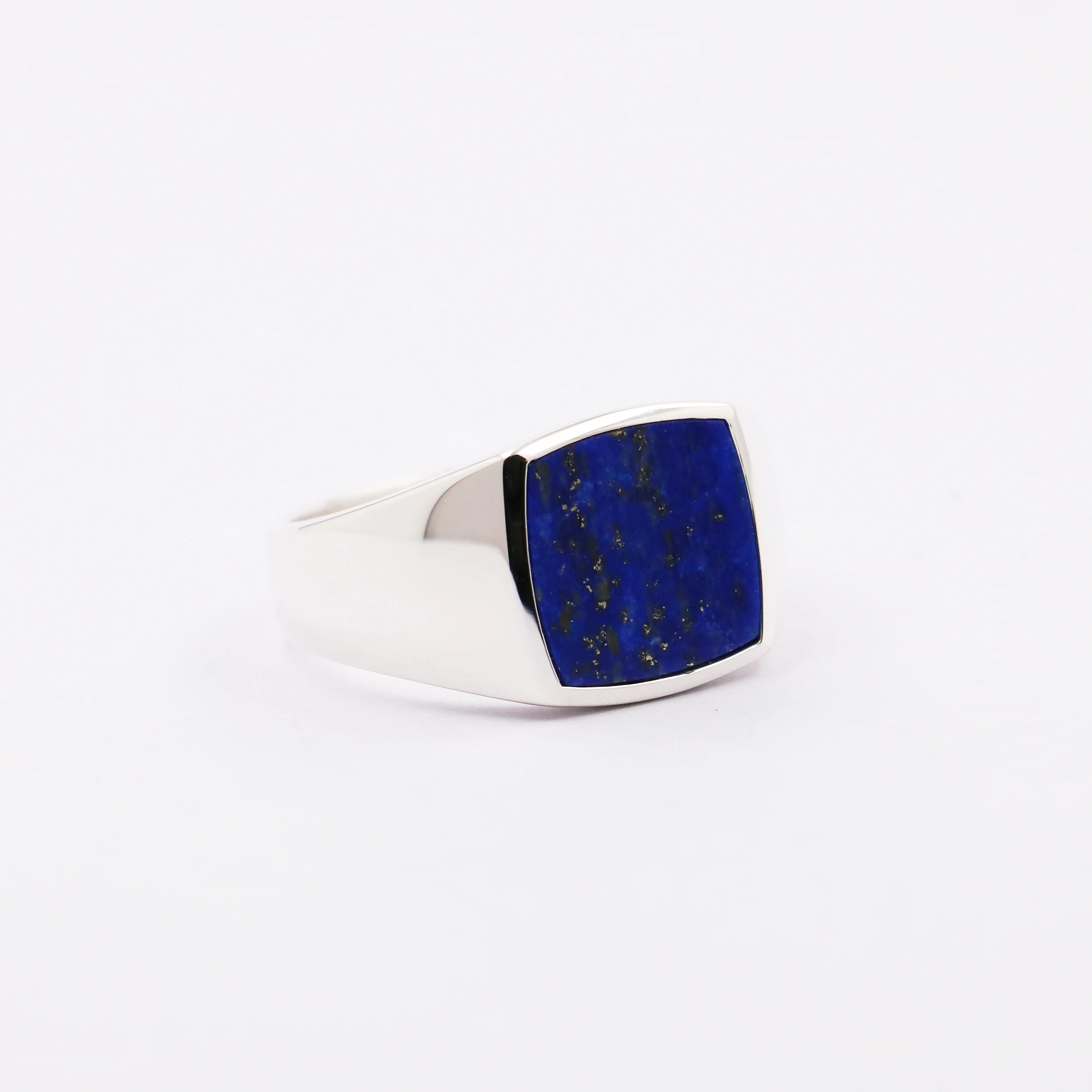 

Pure Sterling Silver Lapis Lazuli Signet Rings For Men