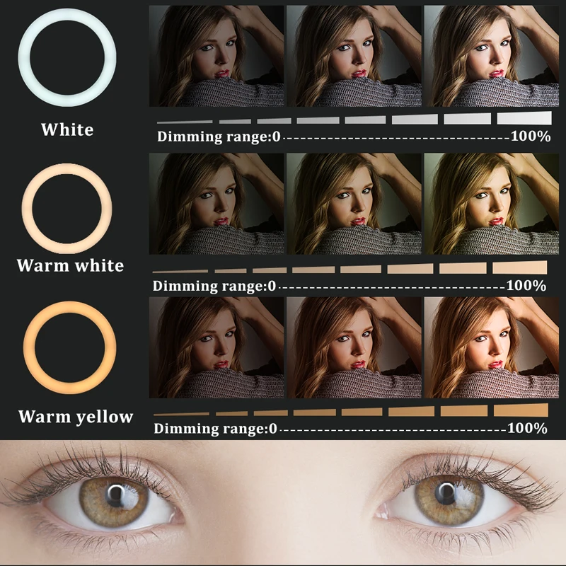 22 بوصة/55 سنتيمتر التصوير الإضاءة عكس الضوء Led الدائري ضوء مع 2M حامل الهاتف كليب تحميلها حلقة مصباح ل Selfie الفيديو ماكياج