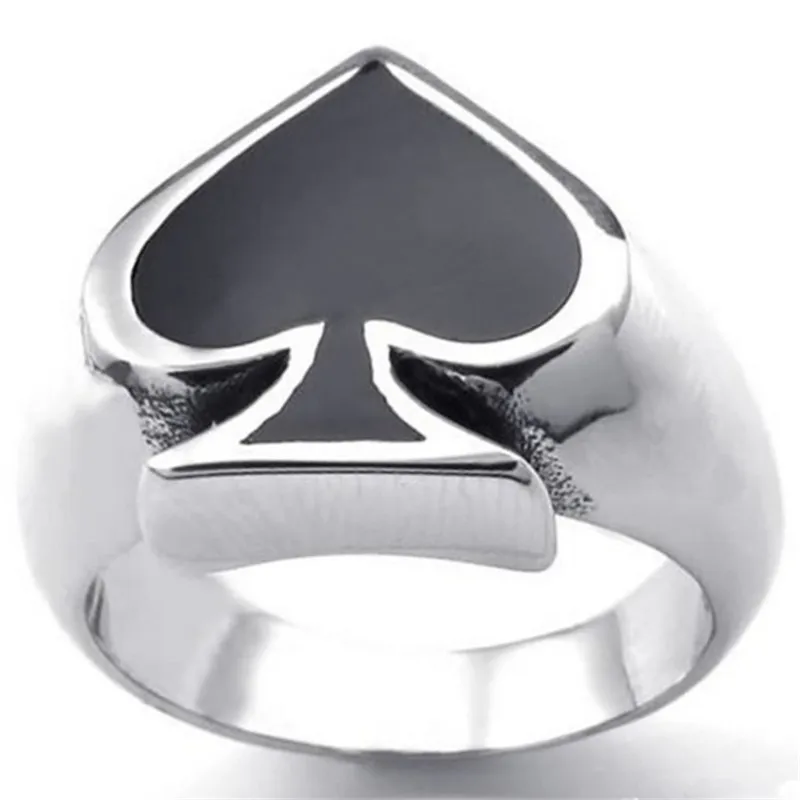 Simple Men/Women Ring Fashion Punk Polished Stainless Steel Poker Couple Rings Lovers Gifts