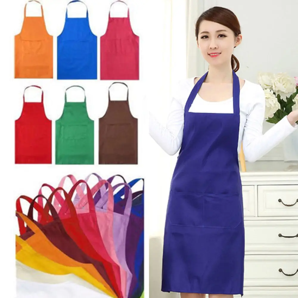 Women Men Adjustable Waterproof Bib Apron Dress Kitchen Restaurant Chef Classic Cooking Bib Household Pinafore