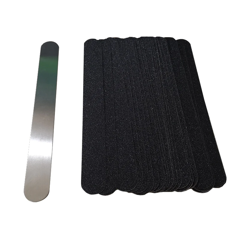 100pcs Black Nail File Set With a Steel Plate  UV Gel Nail Polishing Sanding Buffers For Manicure Nail Art Buffing Tools