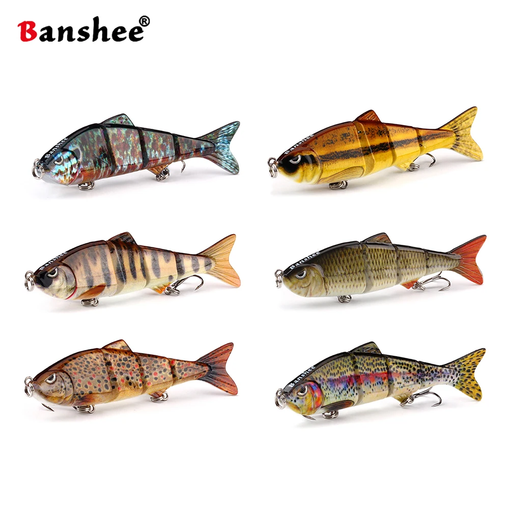 Banshee 100mm 11g Pike Wobblers For Fishing Artificial Bait Hard Multi Jointed Swimbait Crankbait Sinking Fishing Lure Bass Fish