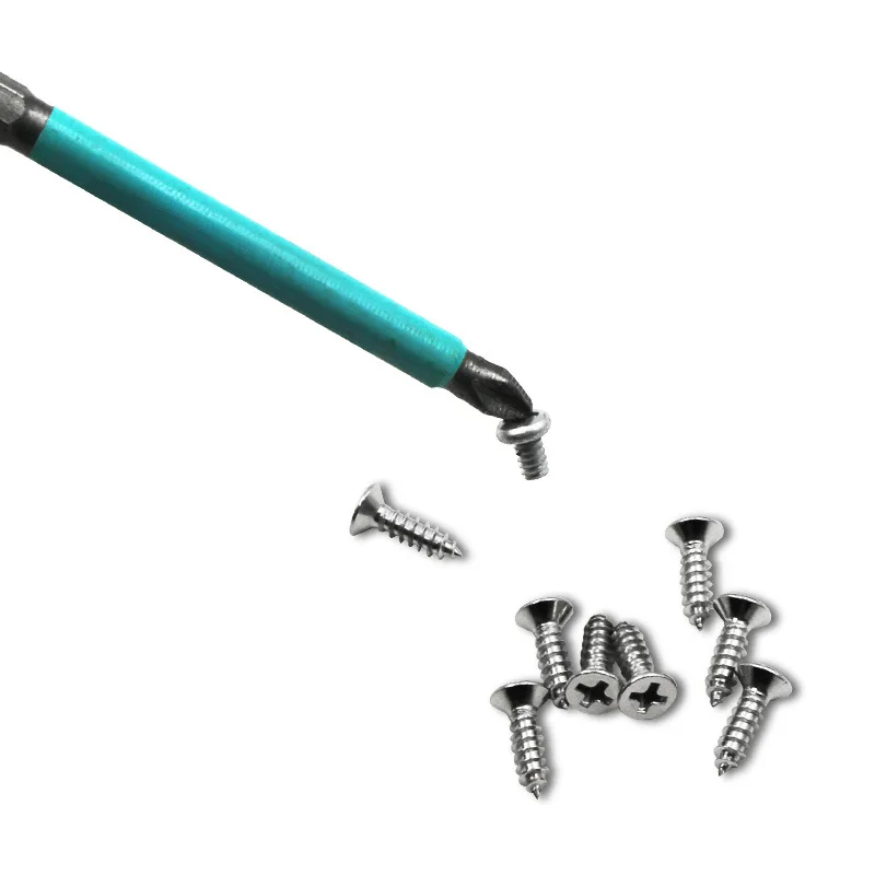 1PCS S2แม่เหล็ก Anti-Skid 1/4 Hex Shank สกรูหัวแฉกชุดชุดหัวฉีด PH2 * 25มม./50มม./90มม./100มม./125มม.อุปกรณ์ทำมือชุด