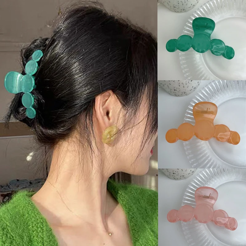 

Ruoshui Woman Transparent Round Barrettes Women Hairgrip Women Hair Accessories Hair Clips Girls Headwear Hair Accessories