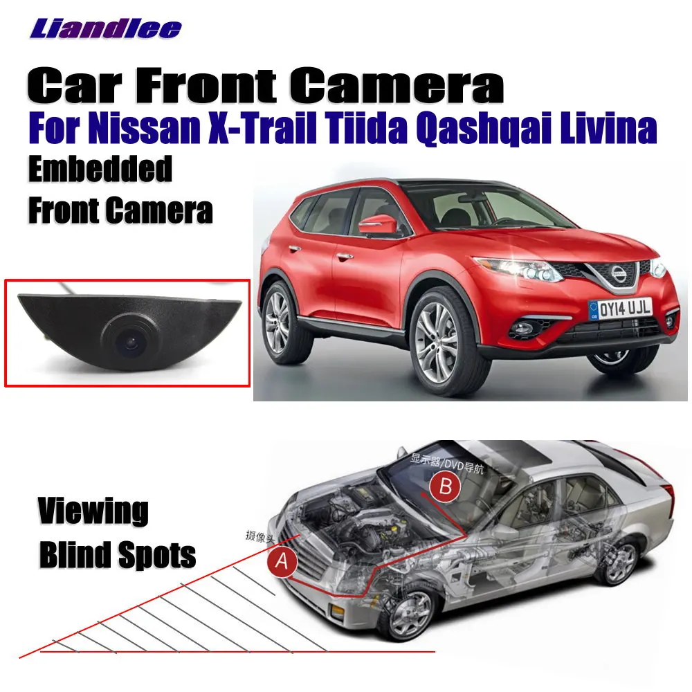 

Car Front View Camera For Nissan X-Trail Tiida Qashqai Livina Not Rear View Backup Parking CAM HD CCD Night Vision