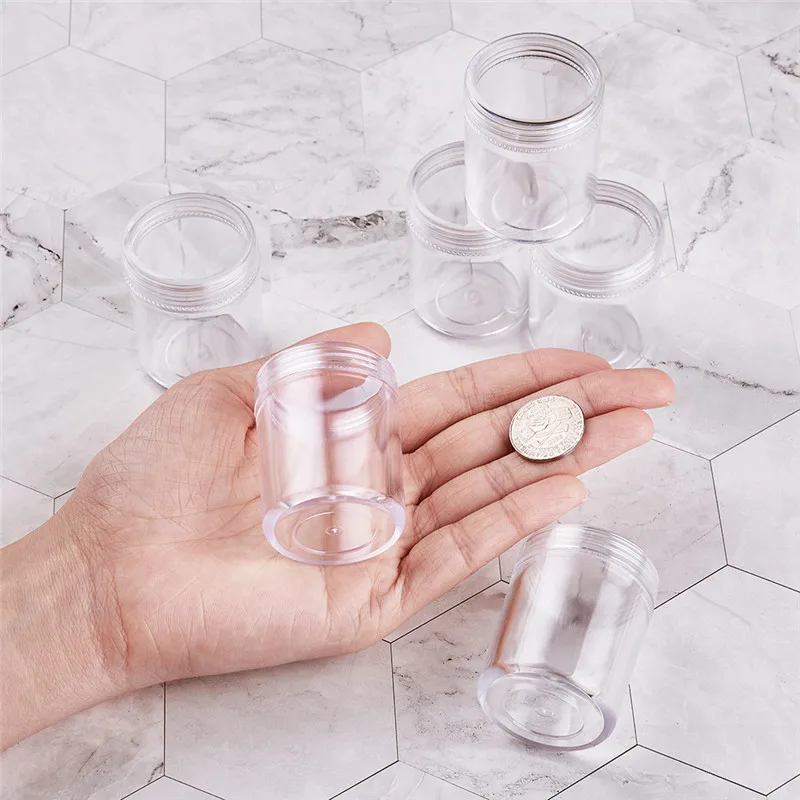 10pcs Clear Plastic Bead Containers for Jewelry Packaging Nail Beads Tool Storage Rhinestone Bead Diamond Painting Box Gems Case