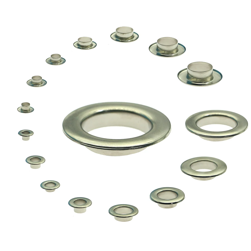 New Silver Plane Eyelets Snaps Internal Diameter Press for Eyelets Grommets Metal for Clothes 3|4|5|6|7.3|10|12|13.5|15|20|30mm