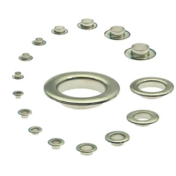 New Silver Plane Eyelets Snaps Internal Diameter Press for Eyelets Grommets Metal for Clothes 3|4|5|6|7.3|10|12|13.5|15|20|30mm