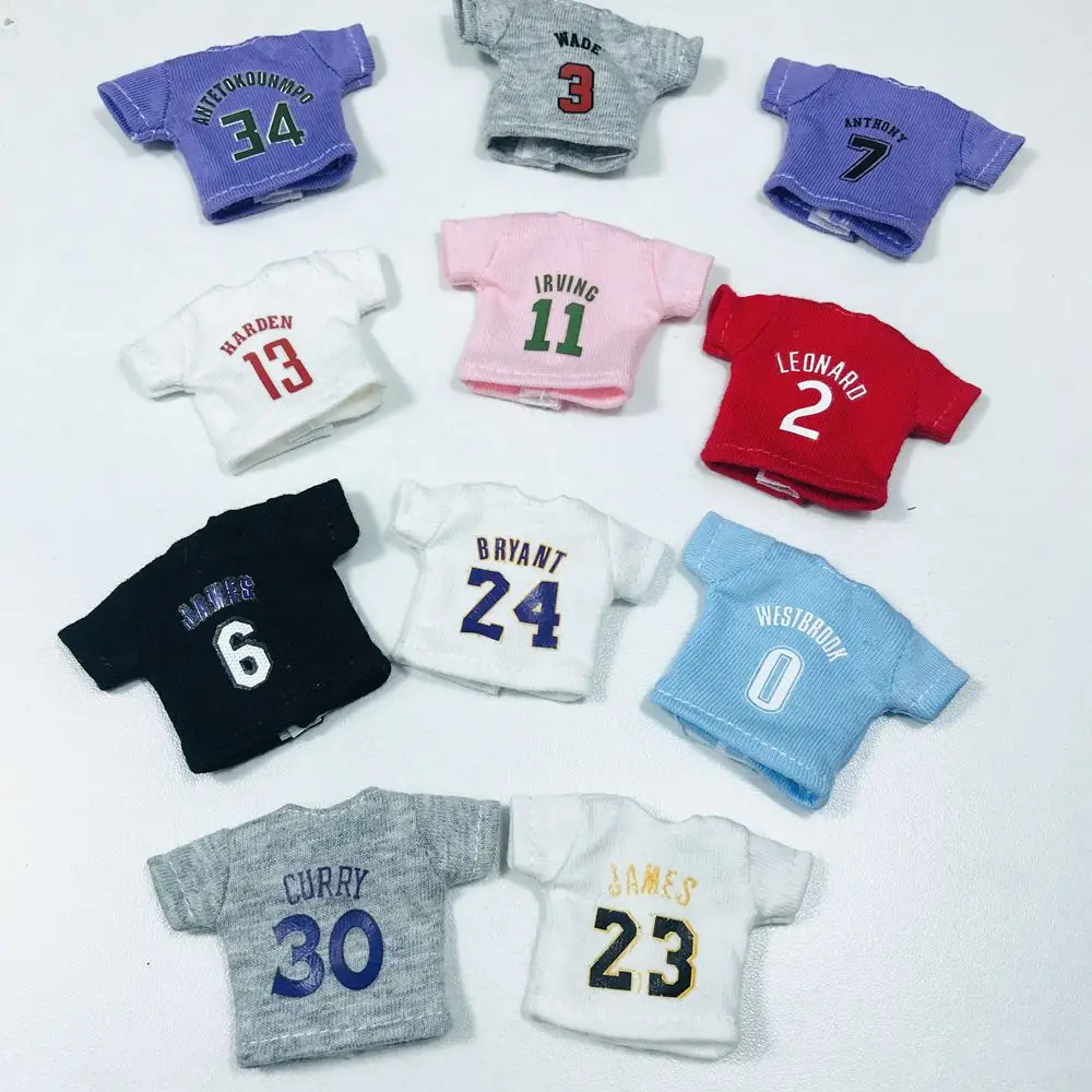 1PCS Cute OB11 Clothes Sport Short T-shirt Basketball Shirt for Obitsu11 Molly 1/12 BJD Dolls