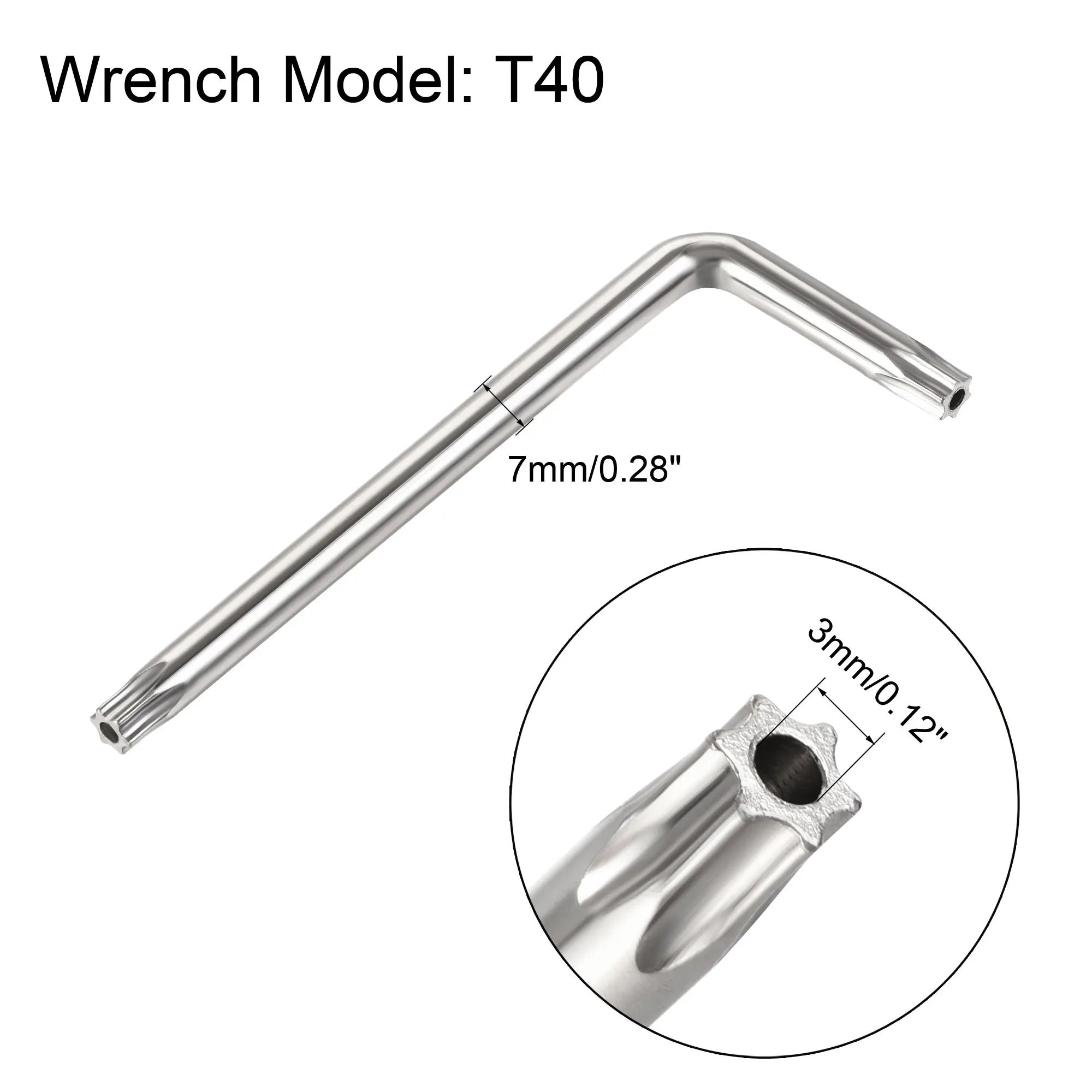 Imagem -02 - Uxcell 20 Pcs M8x10 mm Torx Segurança Máquina Parafuso Pan Cabeça Parafusos com T40 L-tipo Wrench