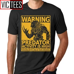 Maglietta da uomo stagione Predator Activity is High Black T Shirt uomo T-Shirt Design Vintage stampato in cotone