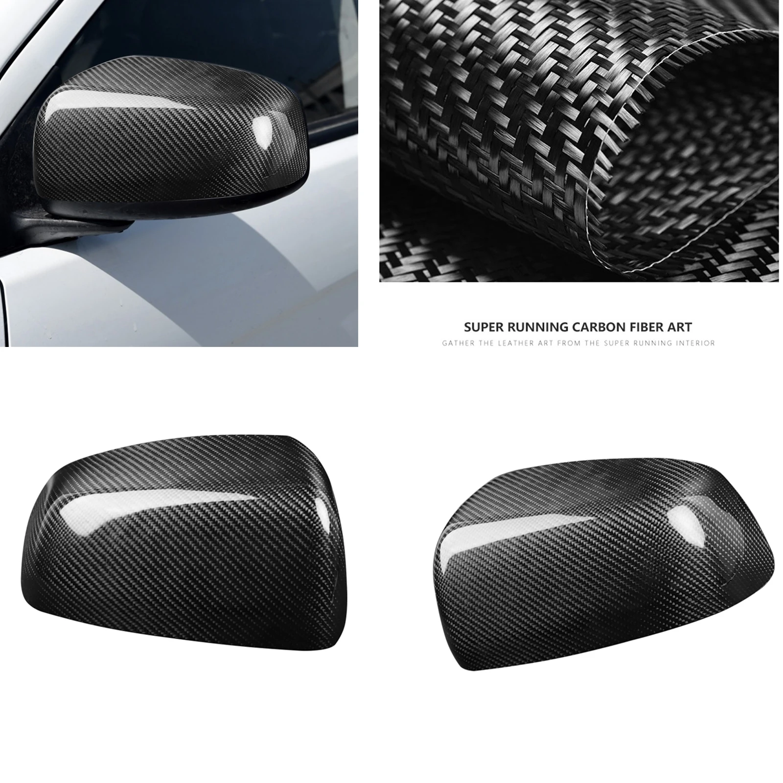 

Mirror Cover For Mitsubishi Lancer EX EVO X 10 2008-2016 Real Carbon Fiber Rear View Cap Car Exterior Rearview Shell Case Add On