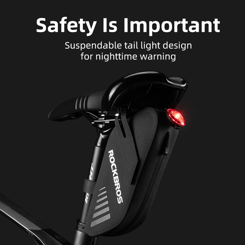 ROCKBROS Bike Saddle Bag Waterproof 0.6L Cycling Seat Pouch Outdoor Bicycle Pannier Rear Tool Bag MTB Top Tube Bike Accessories