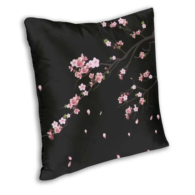 Personalized Japanese Sakura Branch Pillow Case Home Decor Double Side Flowers Floral Cherry Blossom Cushion Cover for Sofa