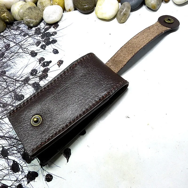 blongk Mini Key Bag Leather Key Case Pull-out Keys Pouch Small Keys Holder Organizer Holding 7 keys Men Women 1861S