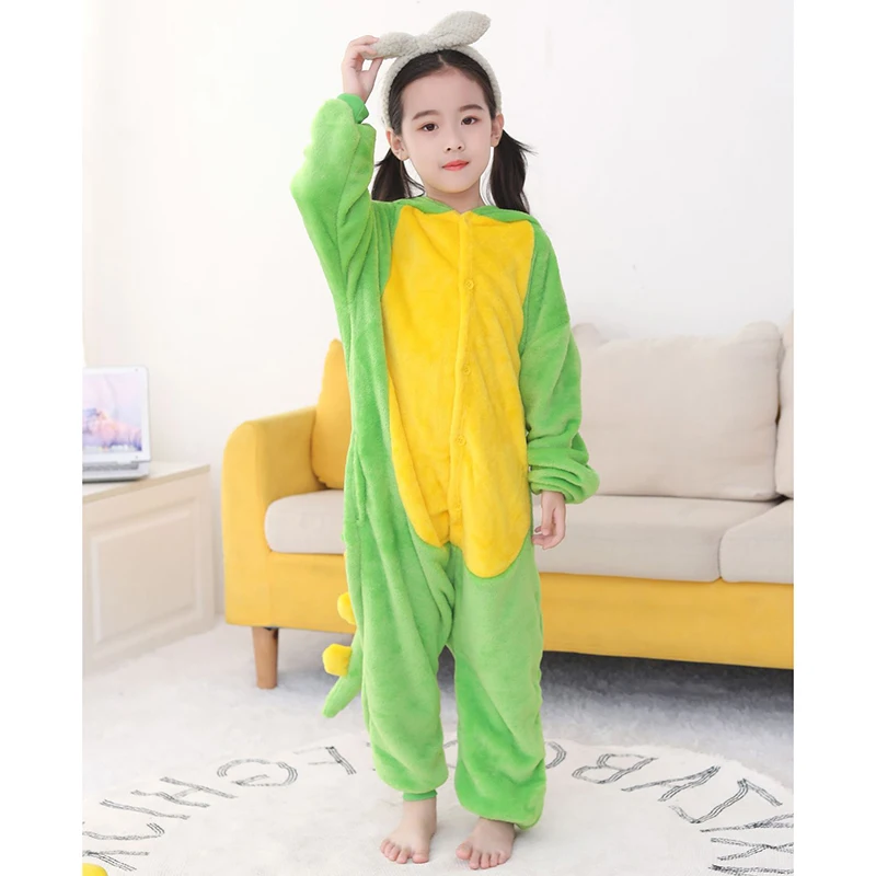 Dragon Pajamas For Kids Men Animal Onesies Kigurumi Adults Children Pyjamas Full Body Cosplay Costume One-Piece Pijamas Bodysuit