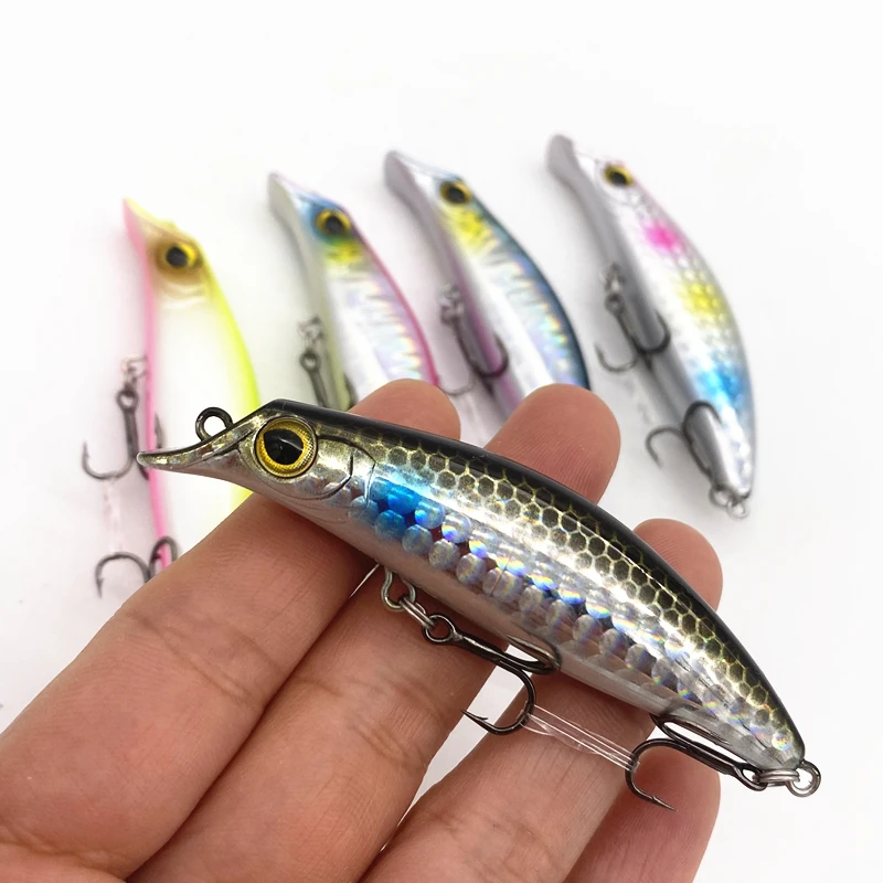 75mm7g Jerkbait Japan Fishing Popper Lure Floating Minnow Snapper Flounder Wobbler Swimbait Bass Chub  Crankbait