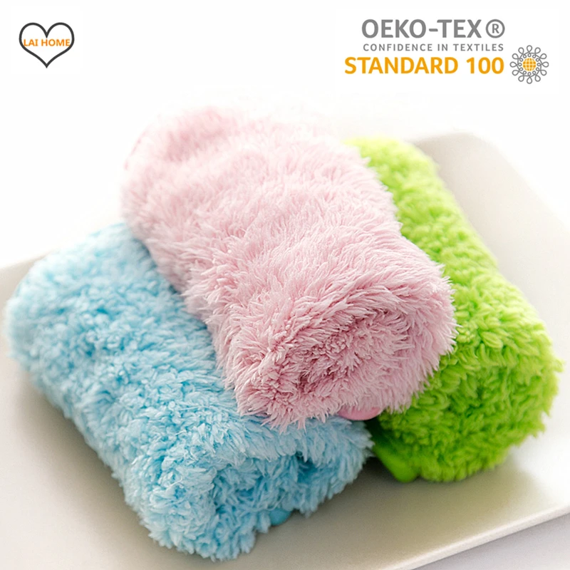 4PCS Fluffy Kitchen Rags Duster Cleaning Cloth Absorbent Dish Towels For Bathroom Cleaning Tools Shaggy Plush Swedish Dishcloth