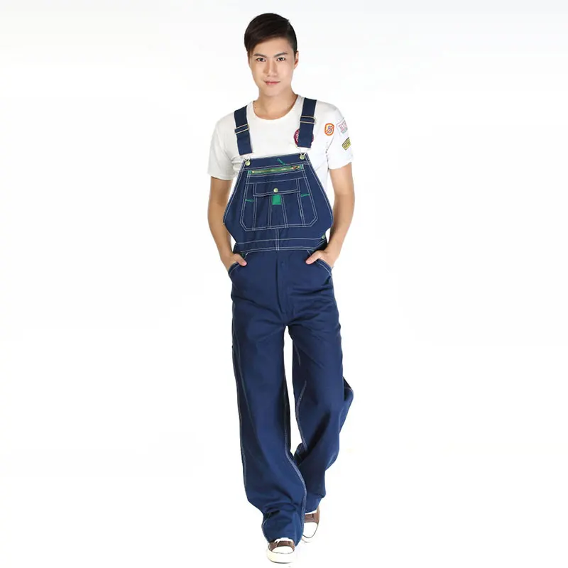 

Men's Denim Overalls Jumpsuit Large size Strap Straight Pants Blue Jeans Men's Plus Size Work Clothes More sizes 30-48 50