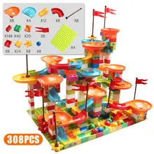 Marble Race Big Blocks 77-308pcs City Building Toy #4