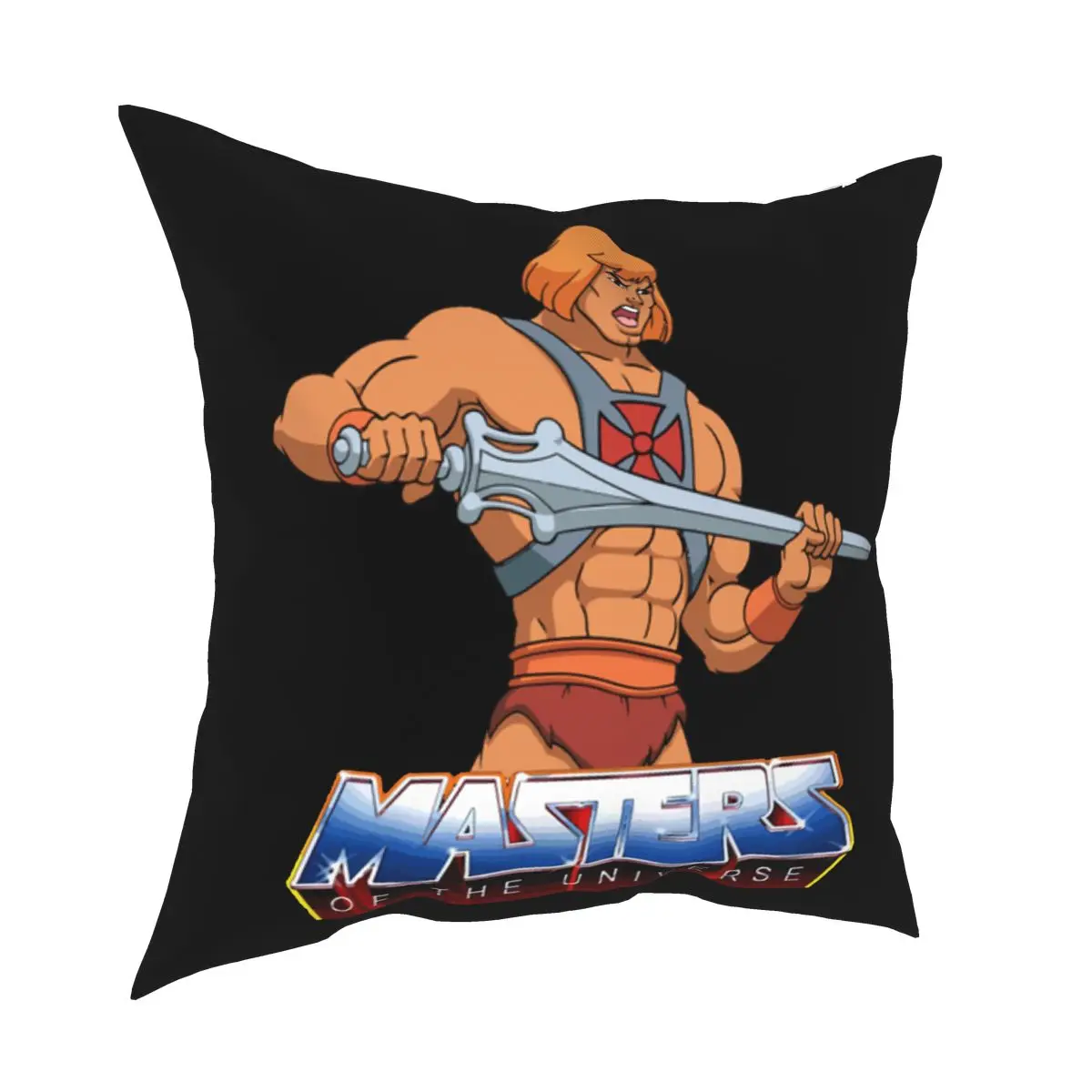 

He-Man Masters Of The Universe Logo Pillow Cover Home Decor Cushion Cover Throw Pillow for Home Double-sided Printing Printed