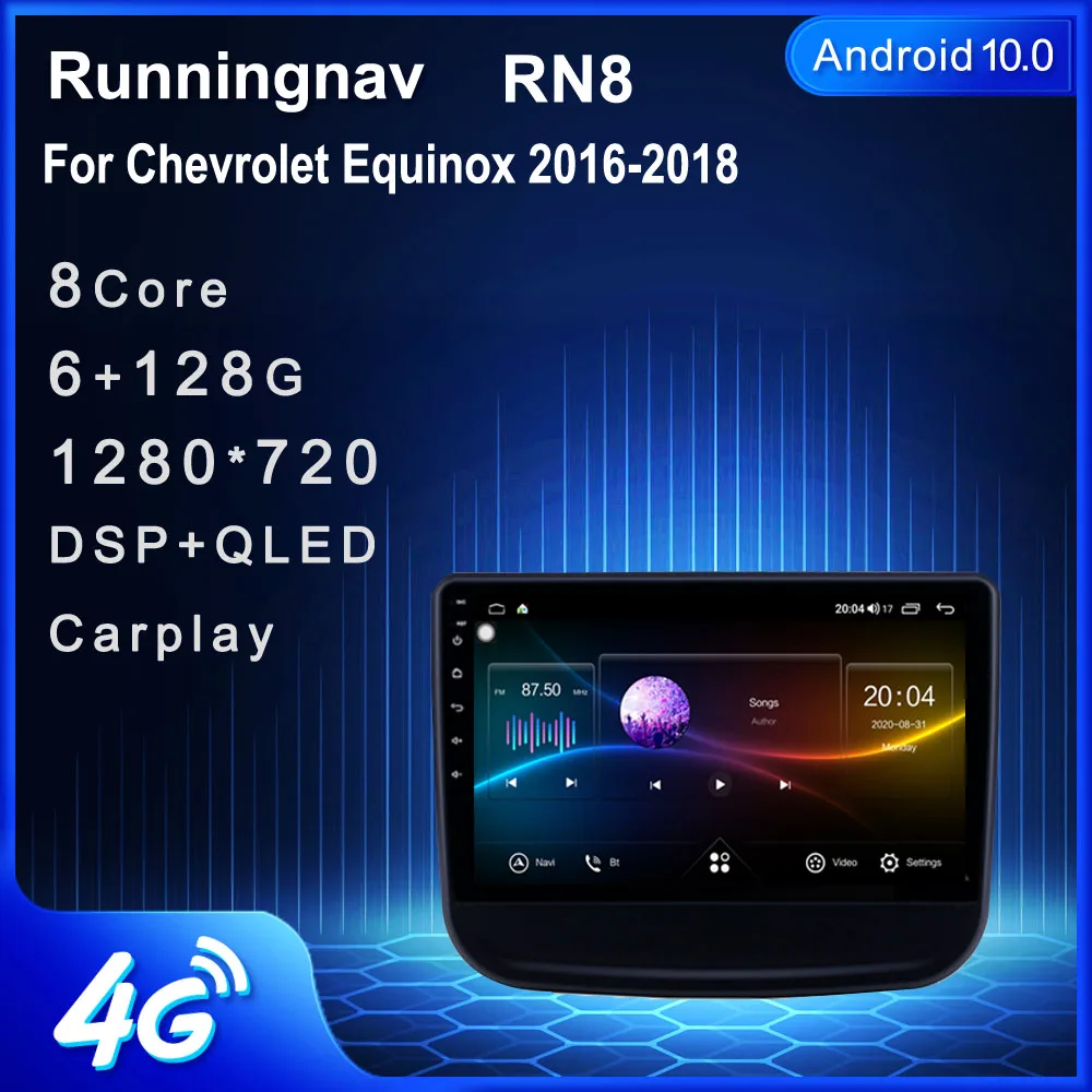 

Runningnav Для Chevrolet Equinox 2016 2017 2018 Android автомобильное радио, мультимедийный видеоплеер, навигация GPS