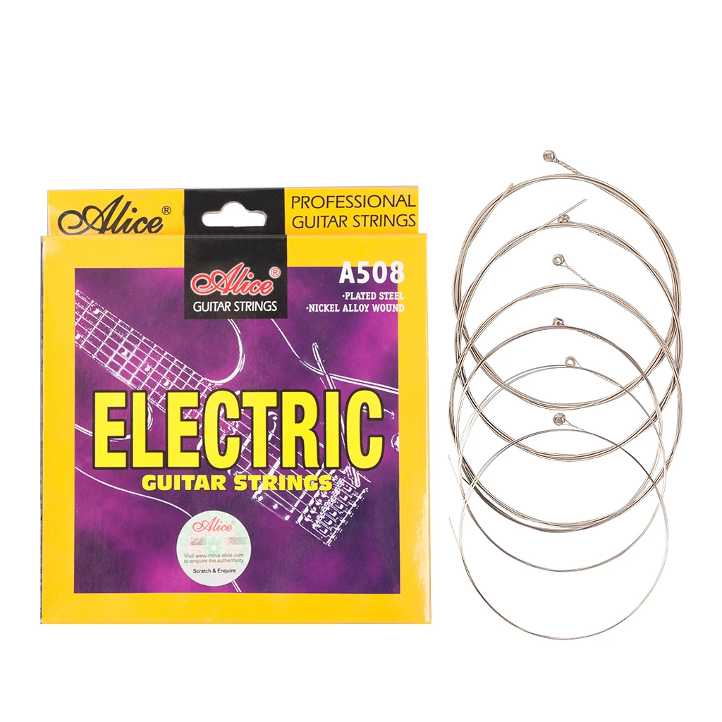 

Alice Electric Guitar String Strings 008 to 038 inch Plated Steel Coated Nickel Alloy Wound A508-SL1 SET