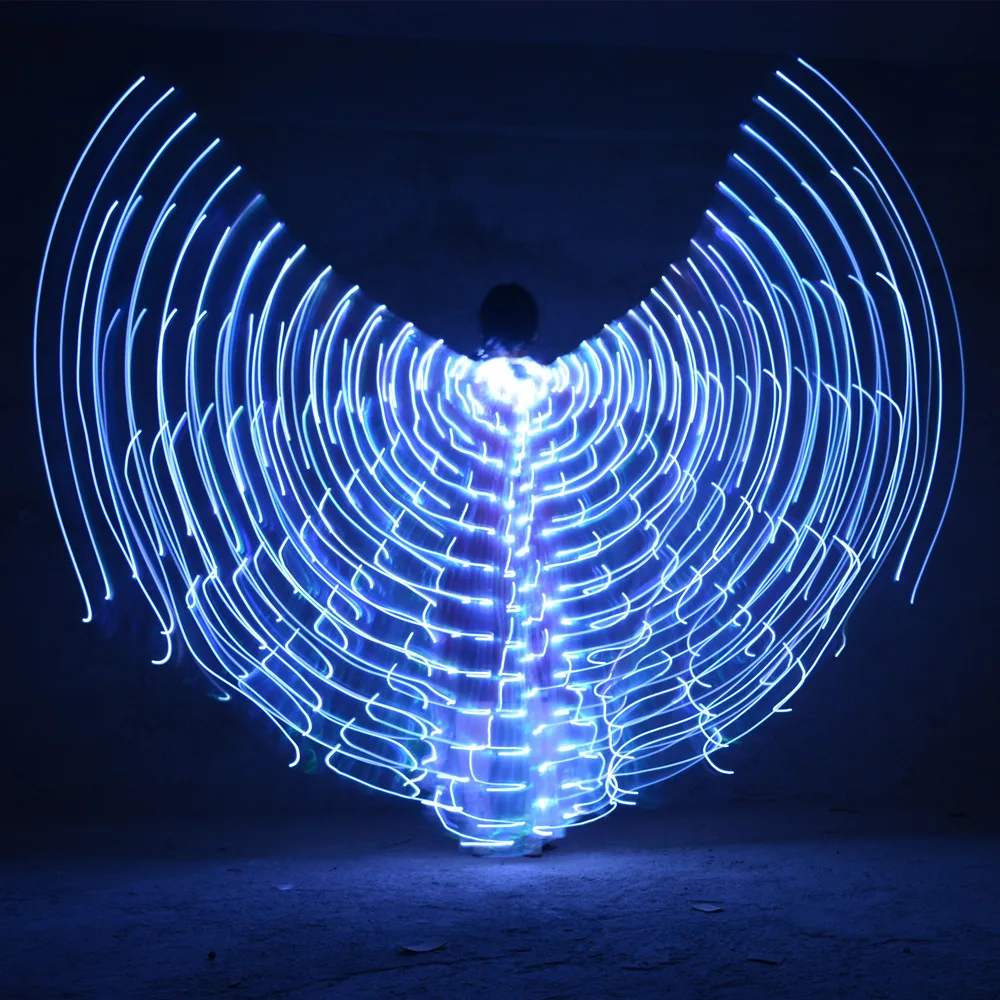 Belly Dance LED Wings Children Performance Fluorescent Butterfly Isis Wings Belly Dancing Bellydance Carnival Led Costumes Shows