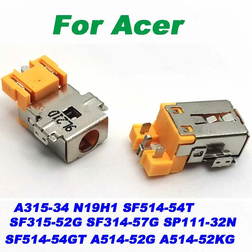 laptop dc power jack para acer sf31552g sf314 57g sp11132n a315 34 n19h1 sf514 54t sf514 54gt a514 52g a514 52kg 10 pcs 01