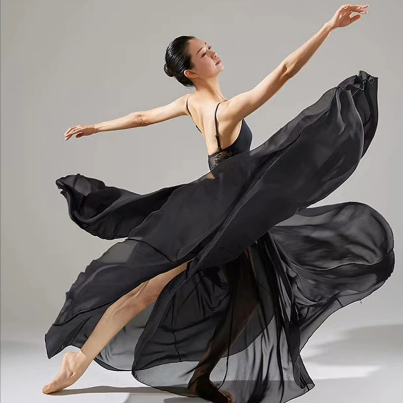 Saia de dança espanhol de chamamento, vestido de dança cpu feminino elegante de chiffon vestido de praia retrô adulto