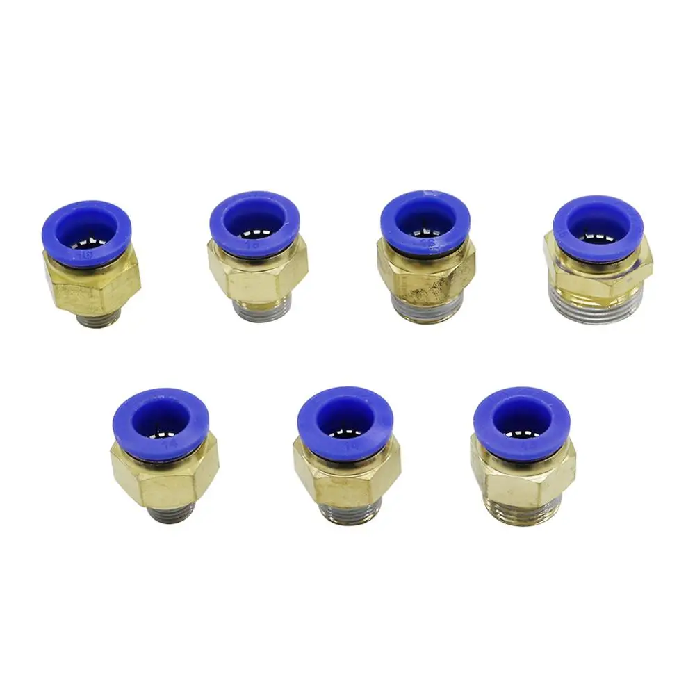 Connecteur de Tuyau d'Air Pneumatique à Filetage Mâle, Raccord Rapide en Laiton, 14mm 16mm, 1/4 "1/8" 3/8 "1/2" 3/4 ", 1 Pièce