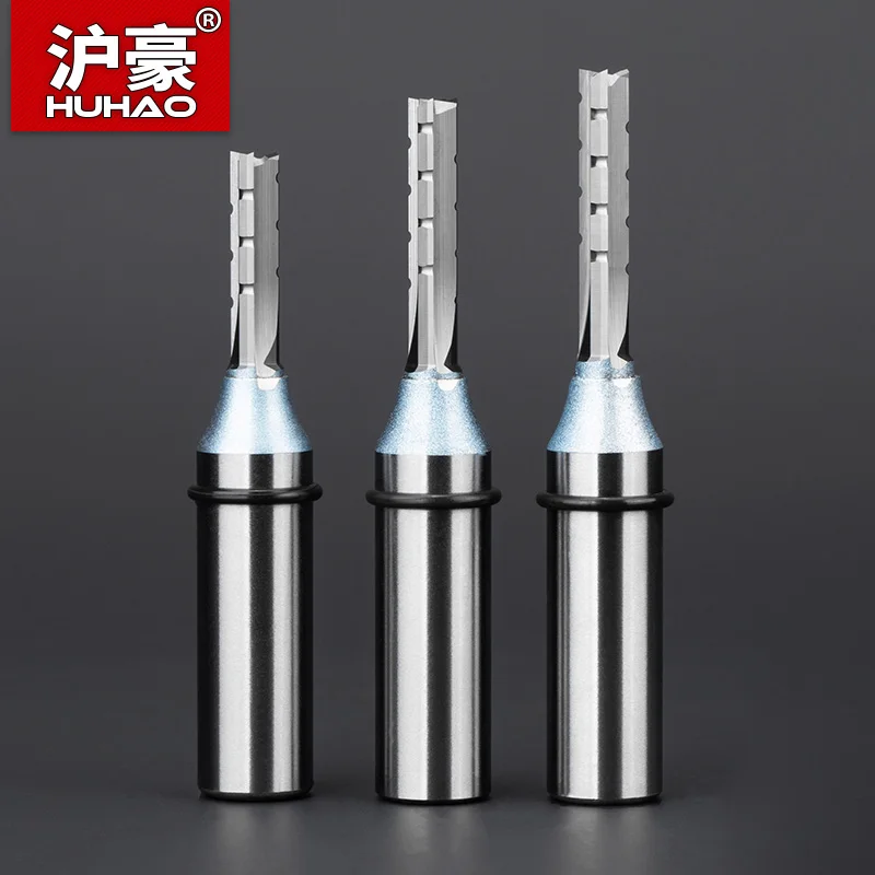 HUHAO 12.7mm 3 Flutes TCT Trimming Straight Milling Cutter For MDF Plywood Chipboard Hard Wood Drill Engraving Router Bit Endmil