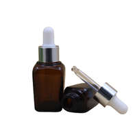 10pcs Amber Glass Square Dropper Bottle Aromatherapy Drop Massage Bottle 10ml 20ml 30ml Essential Oil Dropper Pipette Bottle