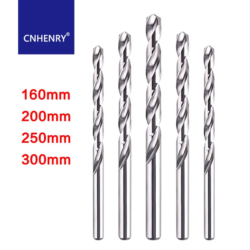 HSS Twist Drill 3mm-16mm Extra Long 160mm 200mm 250mm 300mm Metal Wood Plastic HSS Twist Drill Bit For Wood Plastic Drill