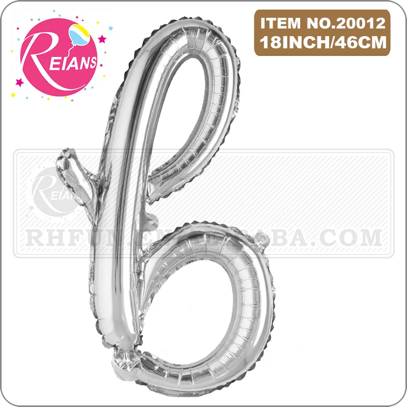 18inch Lowercase A-Z happy birthday letter balloon baby shower girl boy globos silver birthday party Decorations Kids Toys