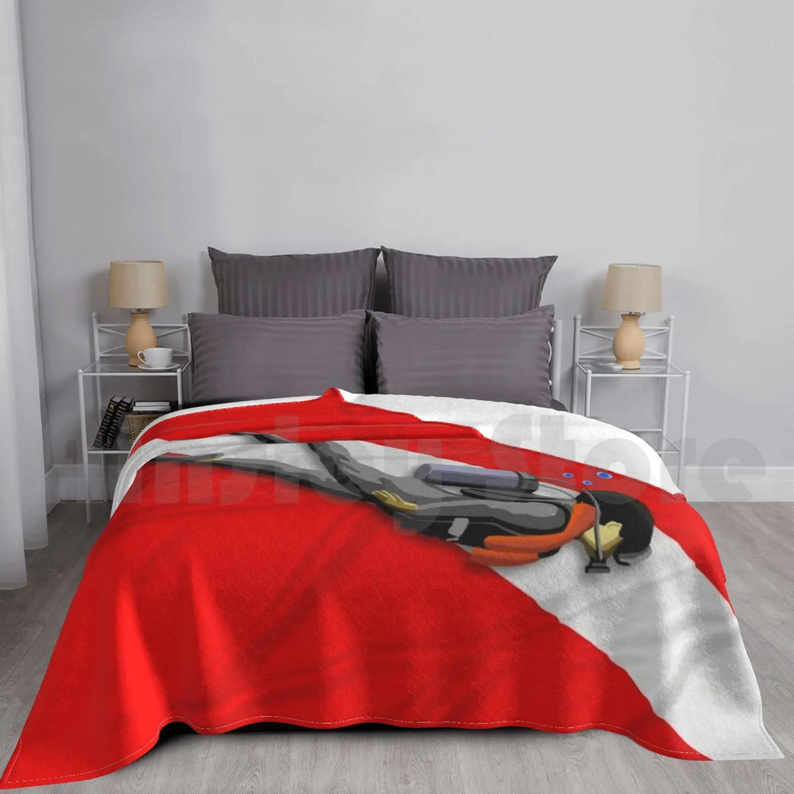 Dive Flag Blanket For Sofa Bed Travel Diver Scuba Snorkeling Dive Master Scuba Diver Dive Gear Diver Down Flag