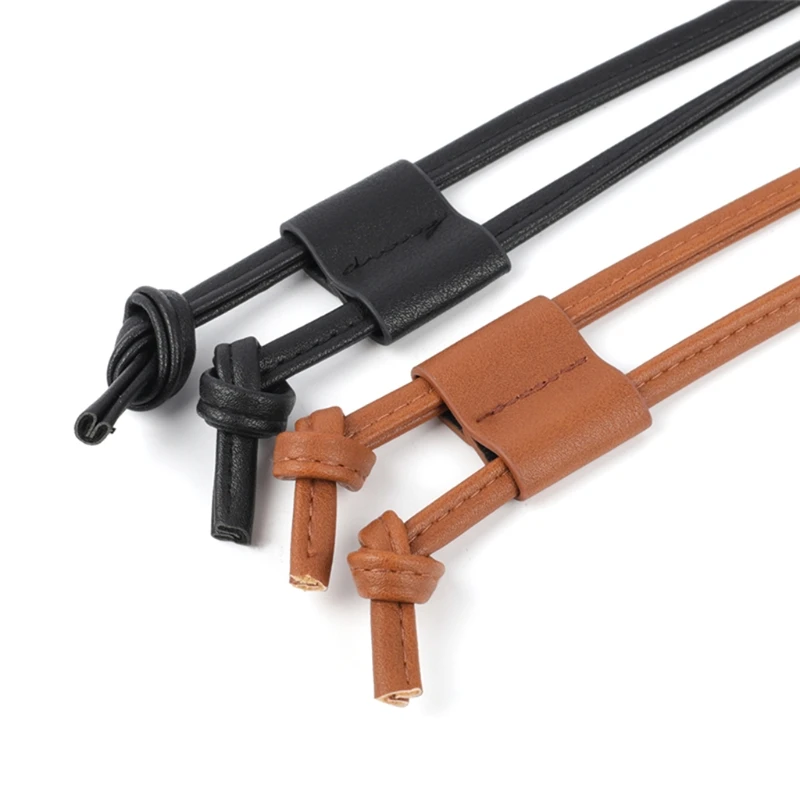 PU Leather Drawstring Pull String Purse Strap Replacement for Bucket Bag Shoulder Bags Accessories DIY Making Supplies