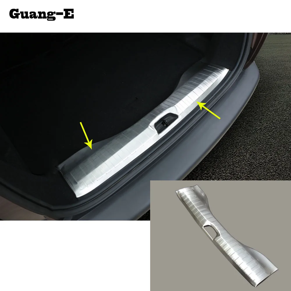 Car Stainless Steel Inner Built Rear Bumper Protection Trim Plate Lamp Pedal Trunk For Peugeot 2008 2014 2015 2016 2017 2018