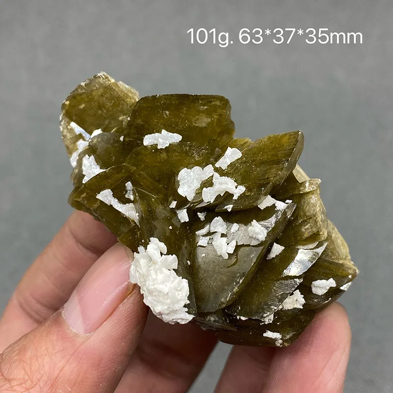 100% natural siderite and muscovite chalcopyrite symbiotic crystal rough stone gem specimen