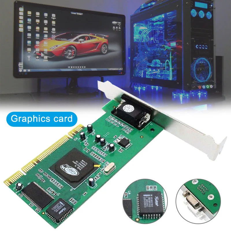 

Desktop Computer CPI Graphics Card ATI Rage XL 8MB VGA Video Card 32Bit 600MHz PC Computer Accessories