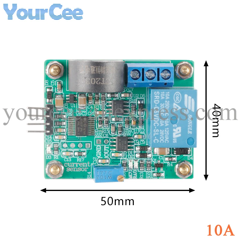 AC Current Detection Sensor Module 10A 20A Transformer Current Protection Control Relay Board Module