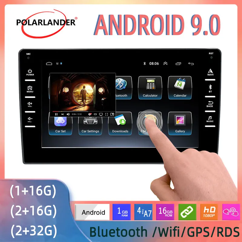 

Car Radio 2 Din Bluetooth 8 Inch 1+16G/2+16G/2+32G WIFI RDS Multimedia Player Android 9.0 GPS For Volkswagen Hyundai Kia Renault