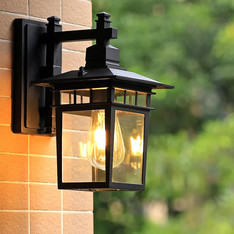 Retro Outdoor Waterproof E27 Wall Lamp Garden Gateway Sconce Courtyard Corridor Villa Bra Residential Balcony Lighting