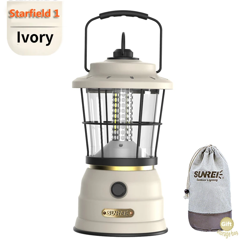 SUNREE Multifunct Camping lantern Retro Lantern Warm White 440 Lumen Battery Operated Lantern Hanging Lantern Outdoor Lantern