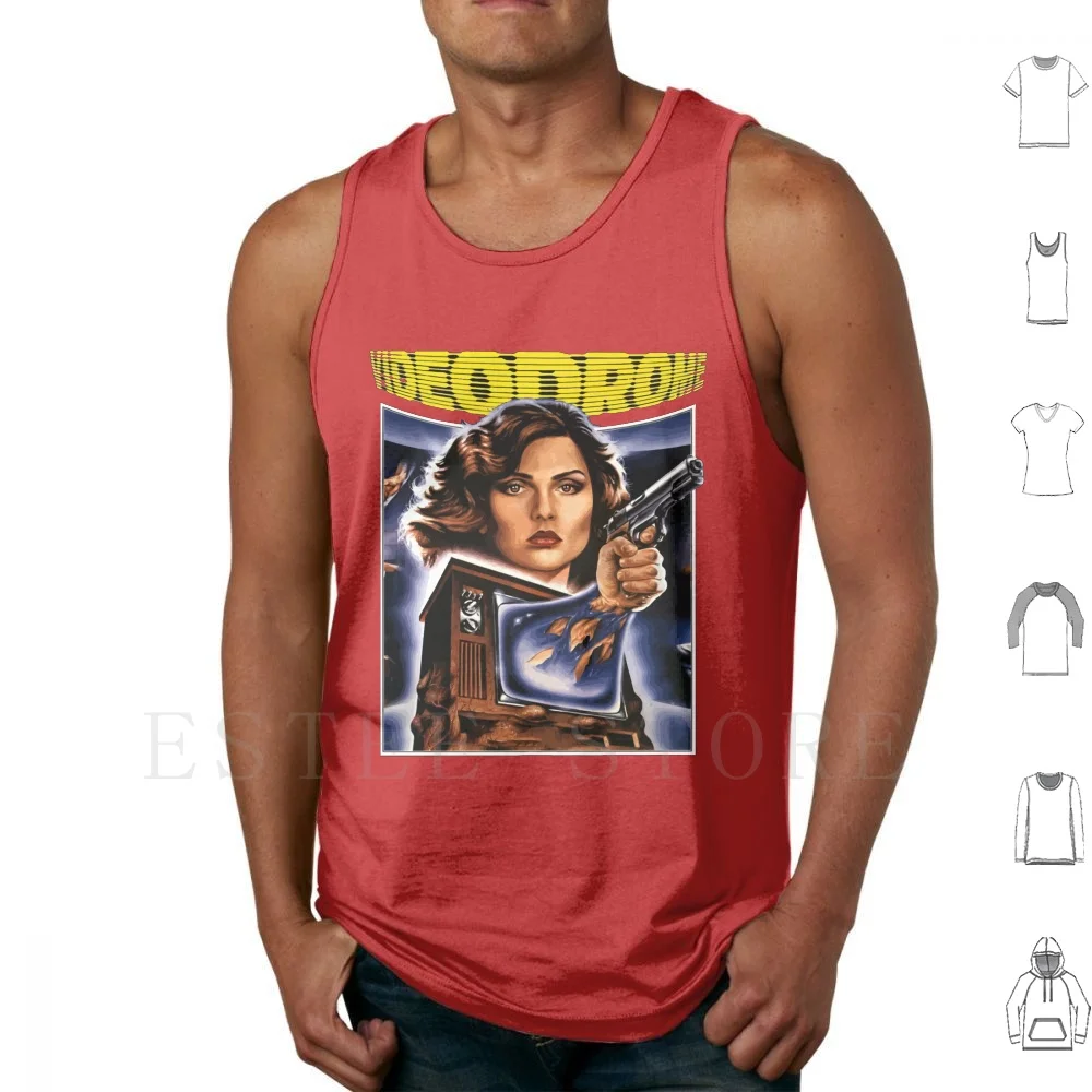 Killer Tv Tank Tops Vest Cotton Videodrome Cult Movie Movie Gun Rare Film