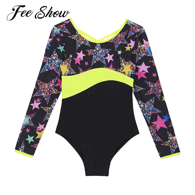 

Gymnastics Leotards for Girls Ballet Dance Leotards One-piece Long Sleeves Ballet Leotard Aerobics Exercises Costumes Dancewear