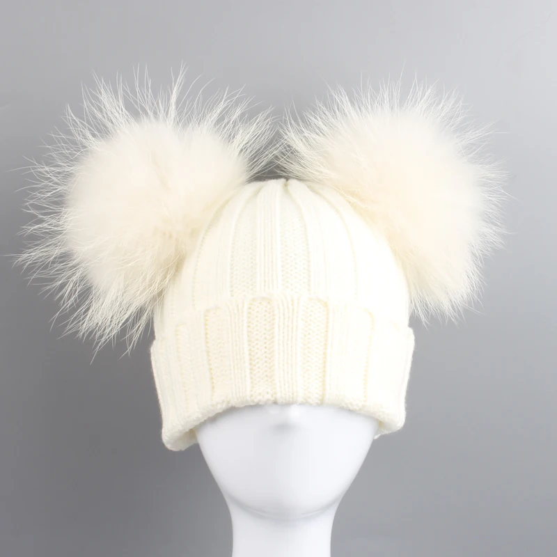 Gorro de pompom para bebês, chapéu tricô para meninos e meninas, chapéu de inverno para crianças