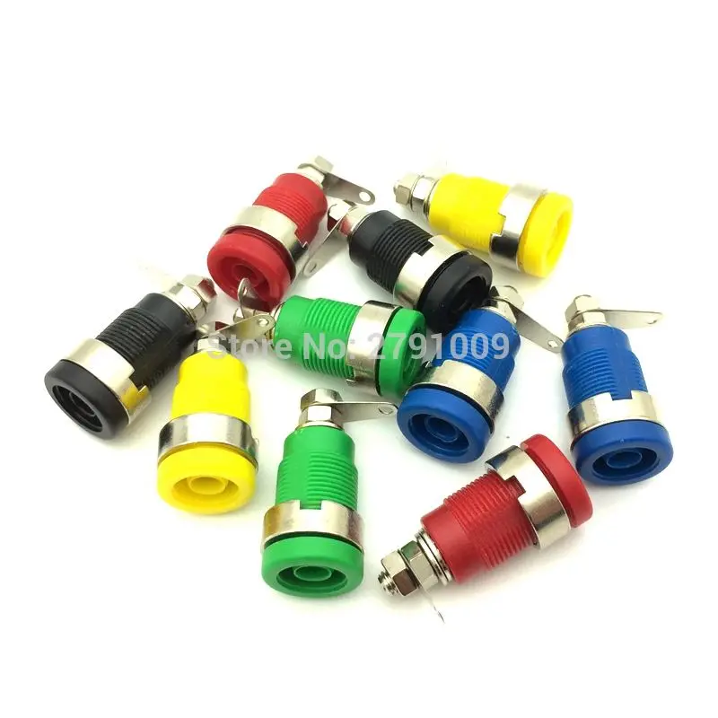 5Pcs 5 Color 4MM Banana Jack Socket Nut Washer for Multimeter Oscilloscope Binding Post Connector 2099