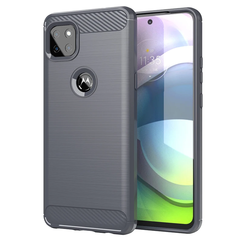 For Motorola Moto G 5G Case Bumper Rubber Silicone Carbon Fiber Cover For Motorola Moto G 5G Phone Case For Moto G 5G Case 6.7