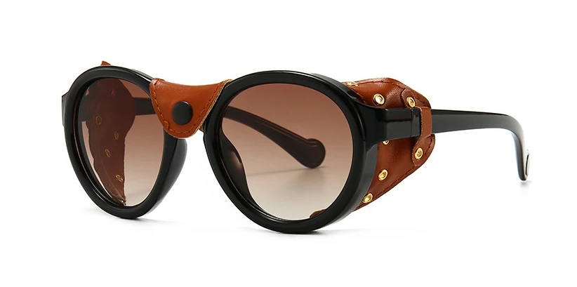 46311 Steam Punk Oval Winddicht Goggle Sonnenbrille Vintage Herren Damen Shades UV400 Vintage Brille – Detail 12